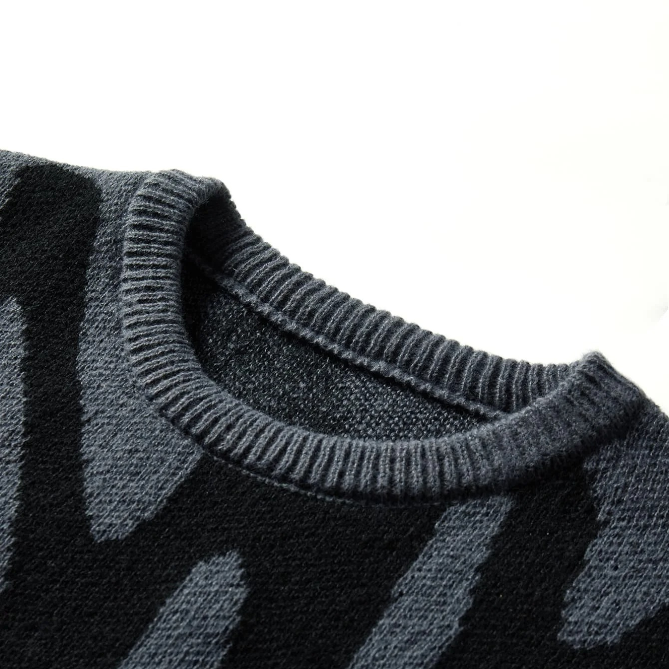 Liam Maglione da Uomo – Maglione Oversize in Maglia con Motivo Astratto e Sensazione Morbida